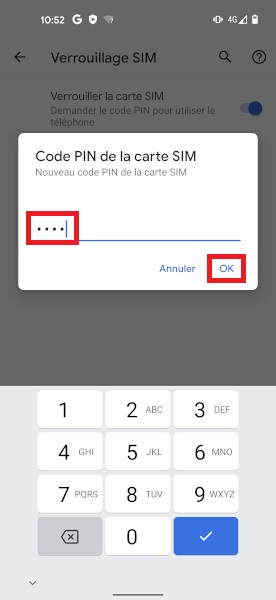 Changer le code PIN sur le Google Pixel 4a
